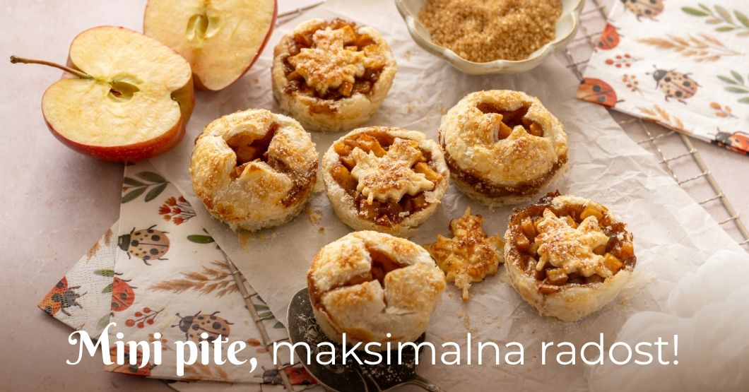 Mini pite od jabuka napravljene od lisnatog testa | Paloma